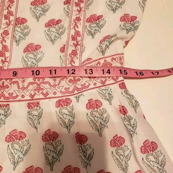 NWOT Haute Hippie Long Sleeve Dress Boho Lined Floral‎ Cotton Rayon Size Small - Picture 11 of 13